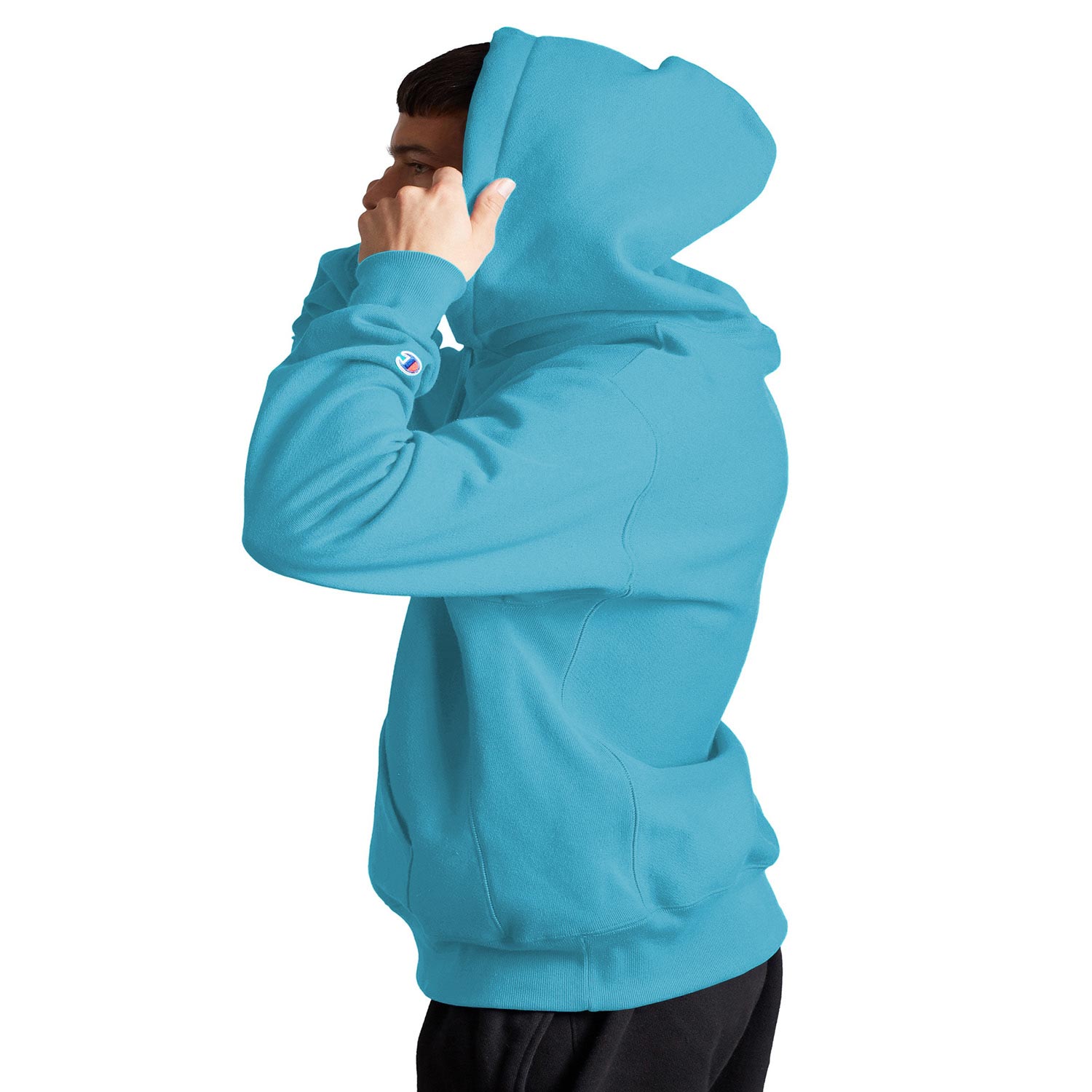Champion Reverse Weave Fleece Men's Pullover Hoodie Blue